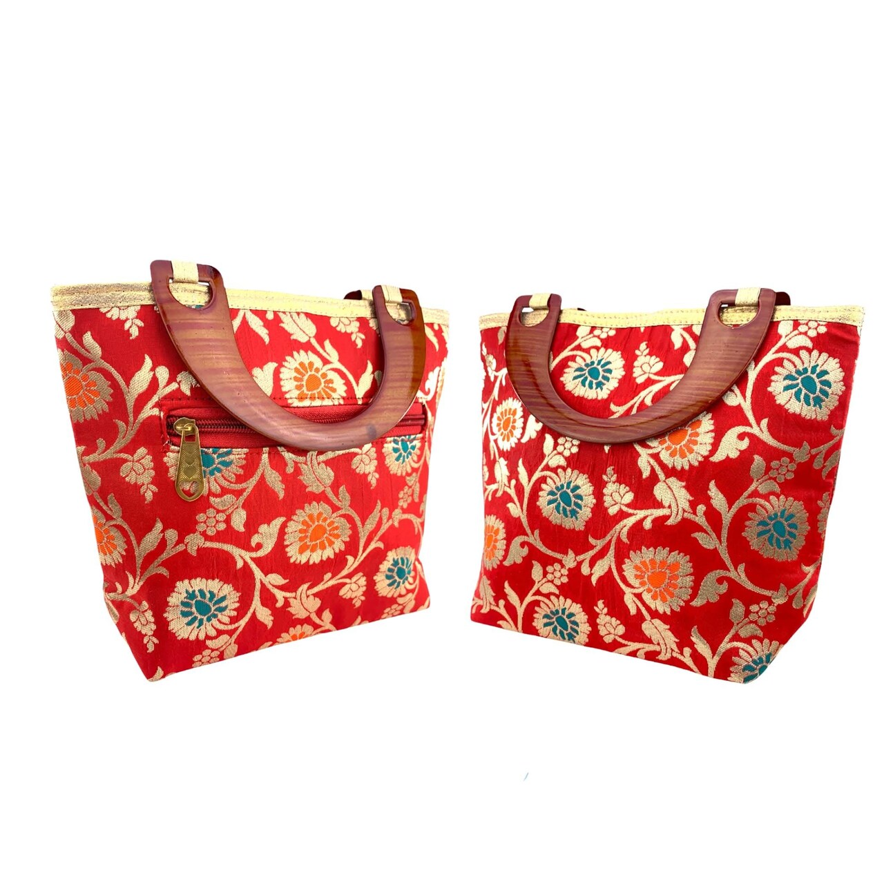 Silk Purse for Women Indian Potli Gota Patti Bag Ethnic Wedding Favor Gift for Her, Nikah, Eid, Diwali Gift